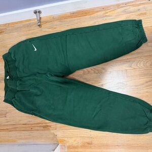 Nike Forest Green Sweatpants with White Swoosh